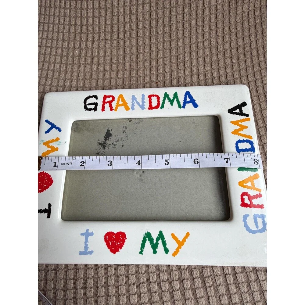 I Love Grandma Vintage Ceramic Picture Frame